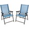 Set Of 2 Patio Folding Chairs Outdoor Portable Pack Lawn Chairs W/ Armrests